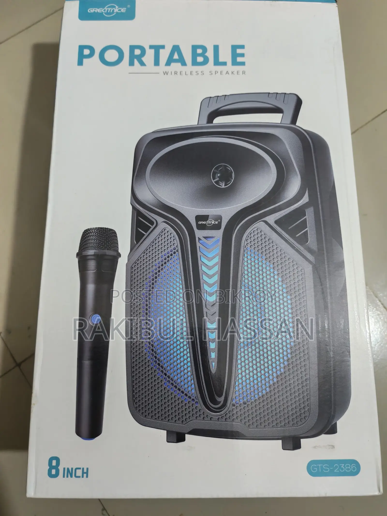 Greatnice 8 Inch Wireless Speaker With Mic