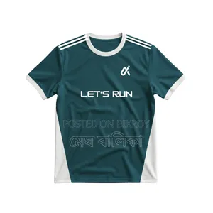 Let’s Run Premium Sports Jersey - Teal Green & White Contrast