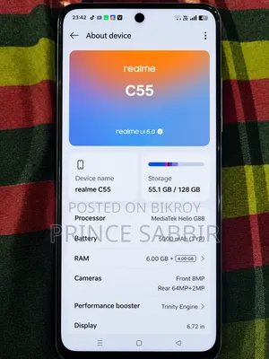 New Realme C55 128 GB White