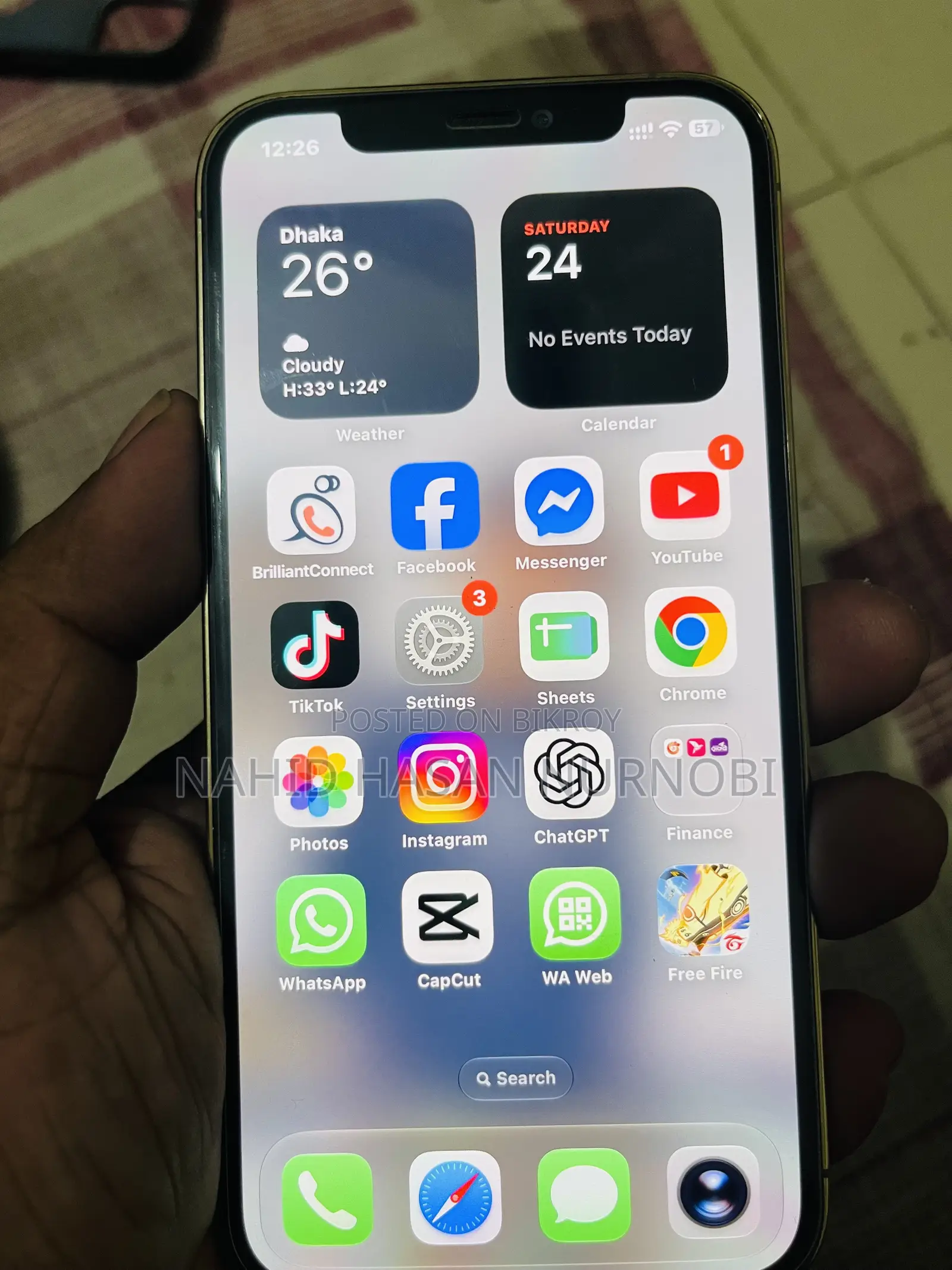অ্যাপল আইফোন ১২ প্রো ১২৮ জিবি সিলভার