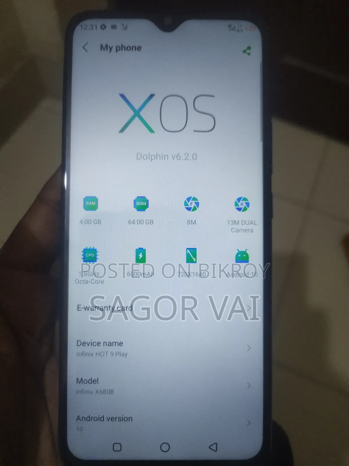 Infinix Hot 10 64 GB Blue