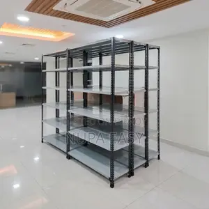 Heavy Duty Slotted Angle Rack / Commercial Storage & Display Shelf