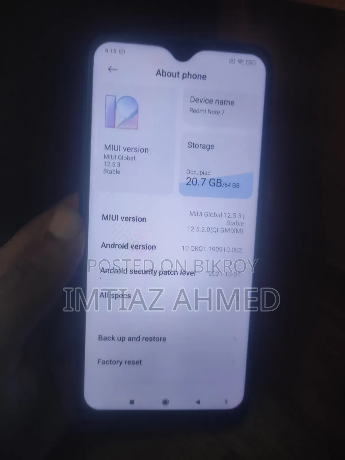 Xiaomi Redmi Note 7 64 GB Purple