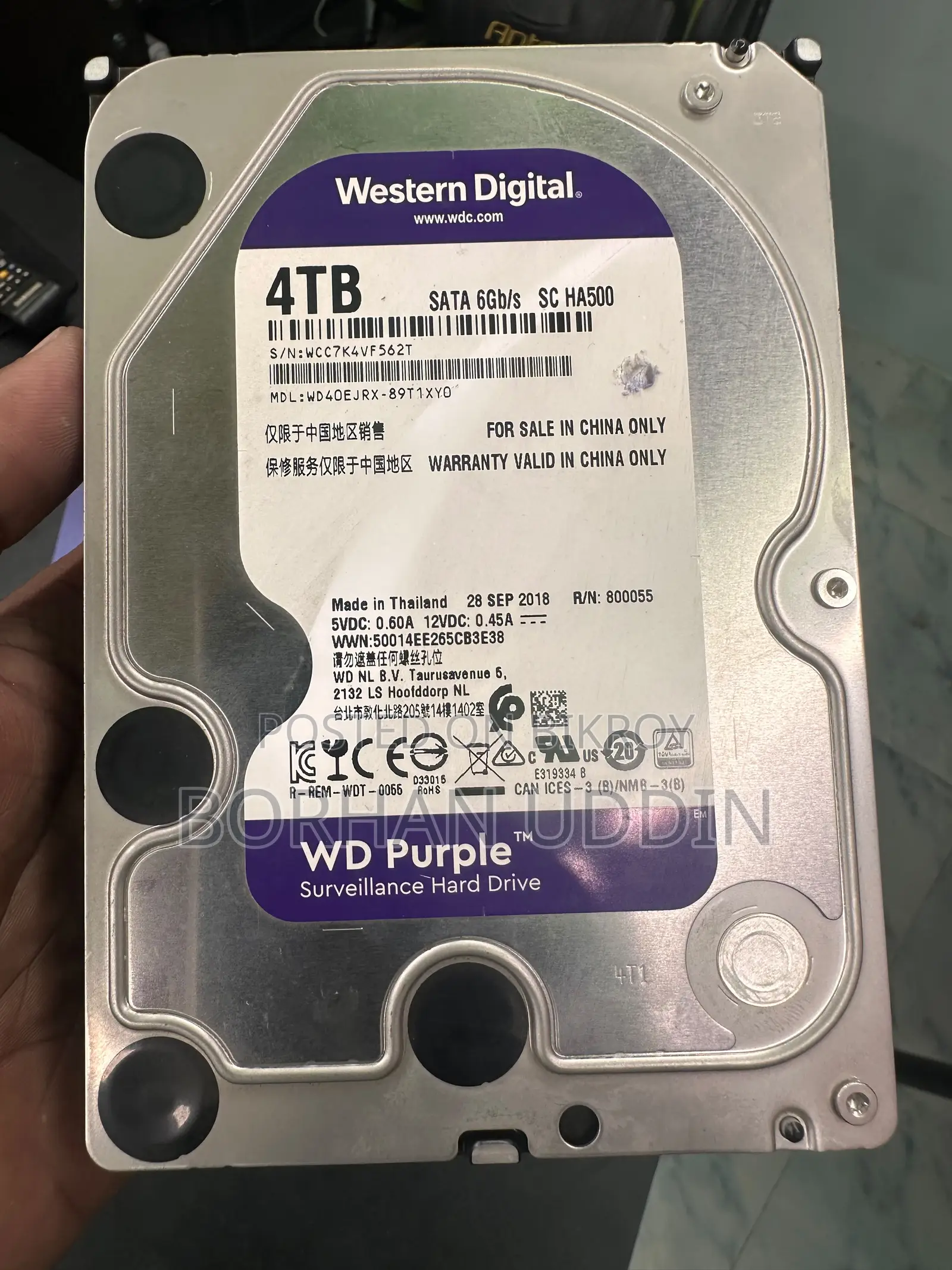 Western Digital 4 TB HDD for Sale