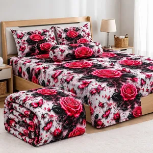 5 Pieces 3D Print Comforter Set