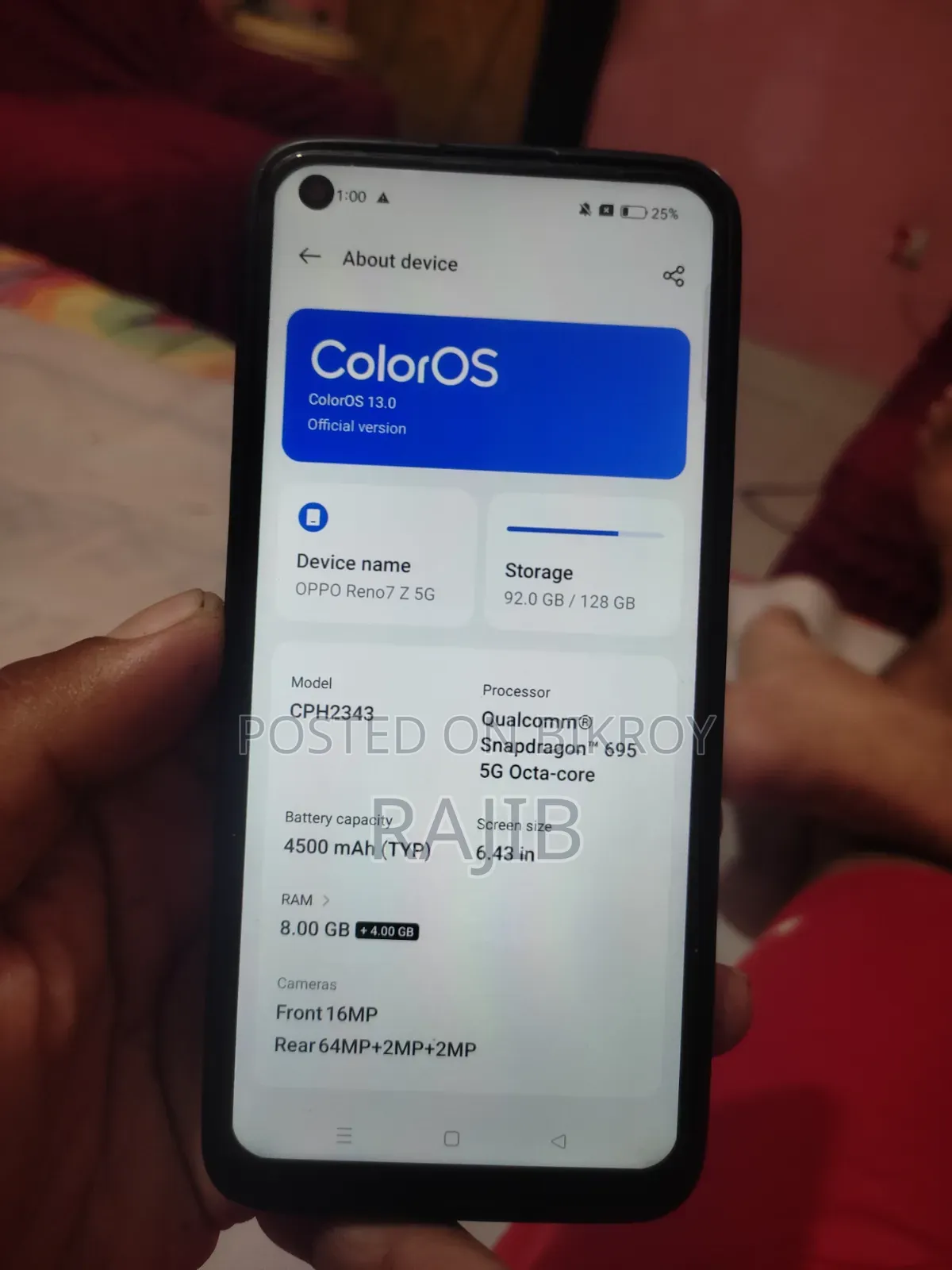 Oppo Reno7 Z 5G 128 GB Gray