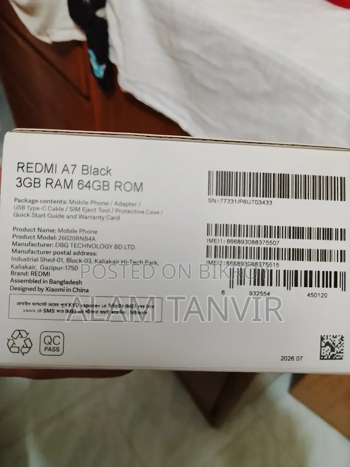 Xiaomi Redmi 7A 32 GB Black