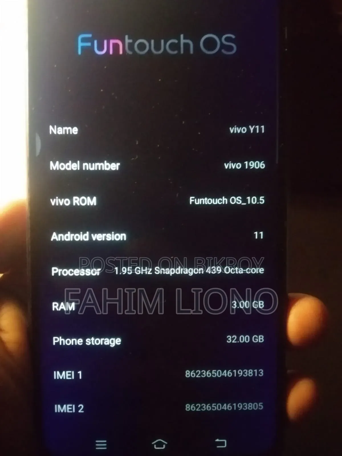 Vivo Y11 32 GB Blue