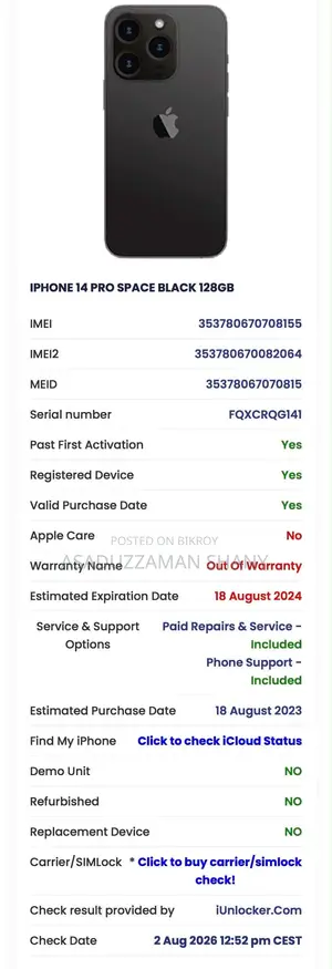 Apple iPhone 14 Pro 128 GB Black