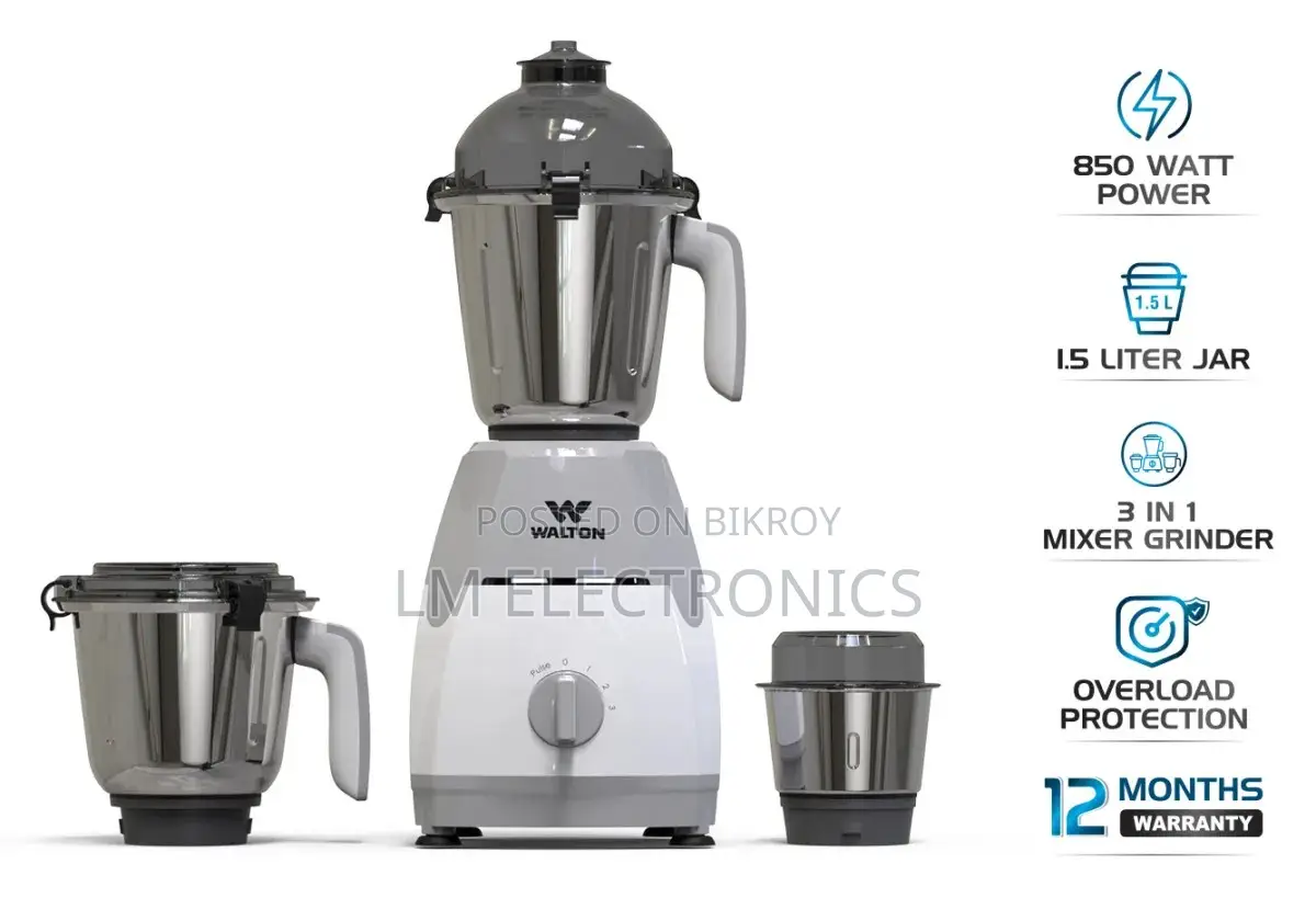 Walton VK Series Mixer Grinder 850 Watt WBL-VK85N