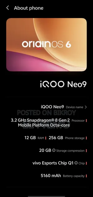 iQOO 256 GB Black