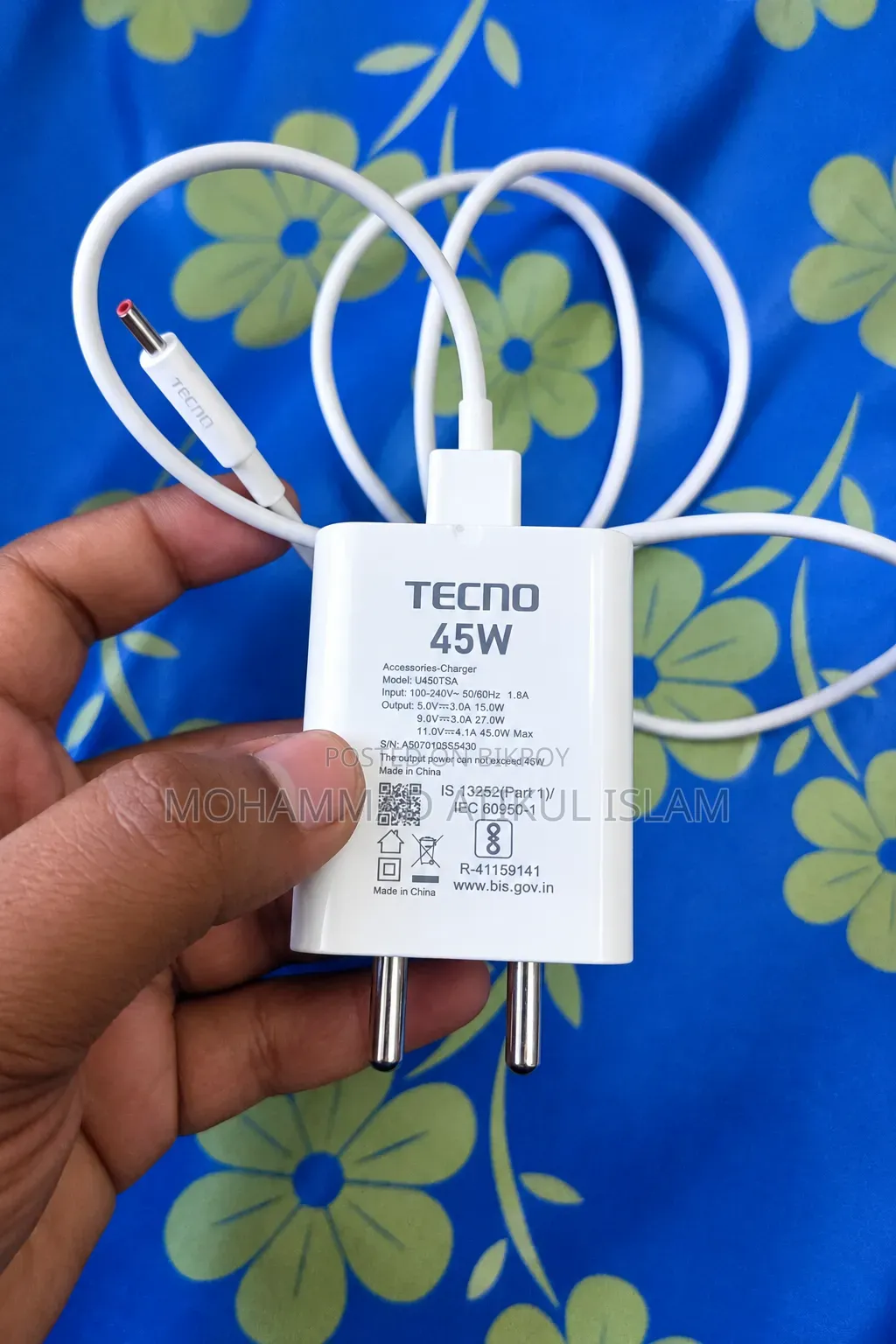 45w Tecno Original Charger