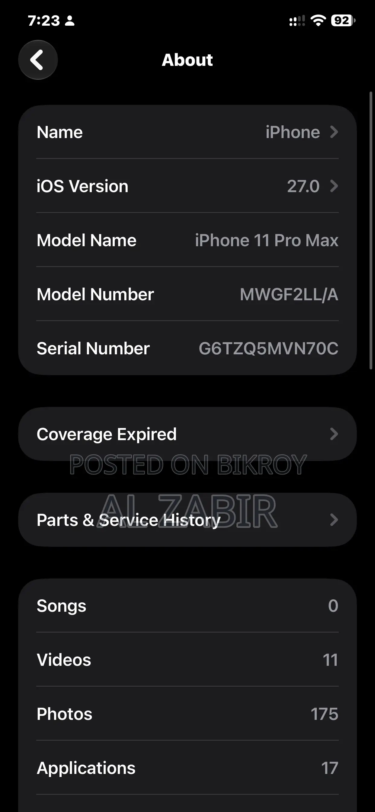 Apple iPhone 11 Pro Max 64 GB Gray