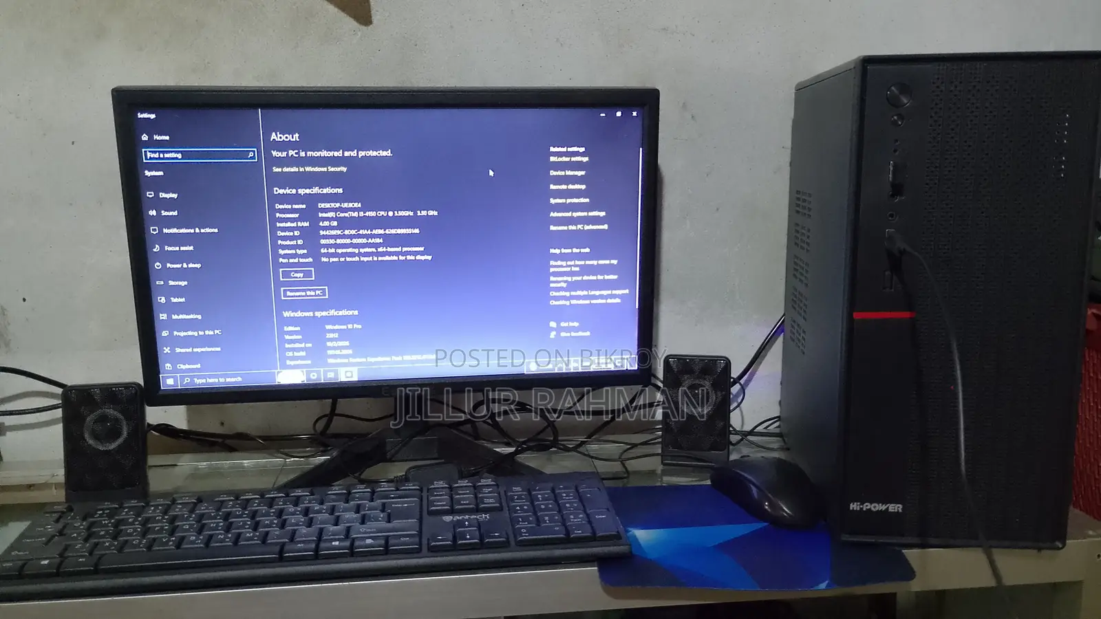 Desktop Computer HP 4GB Intel Core i3 SSD 128GB