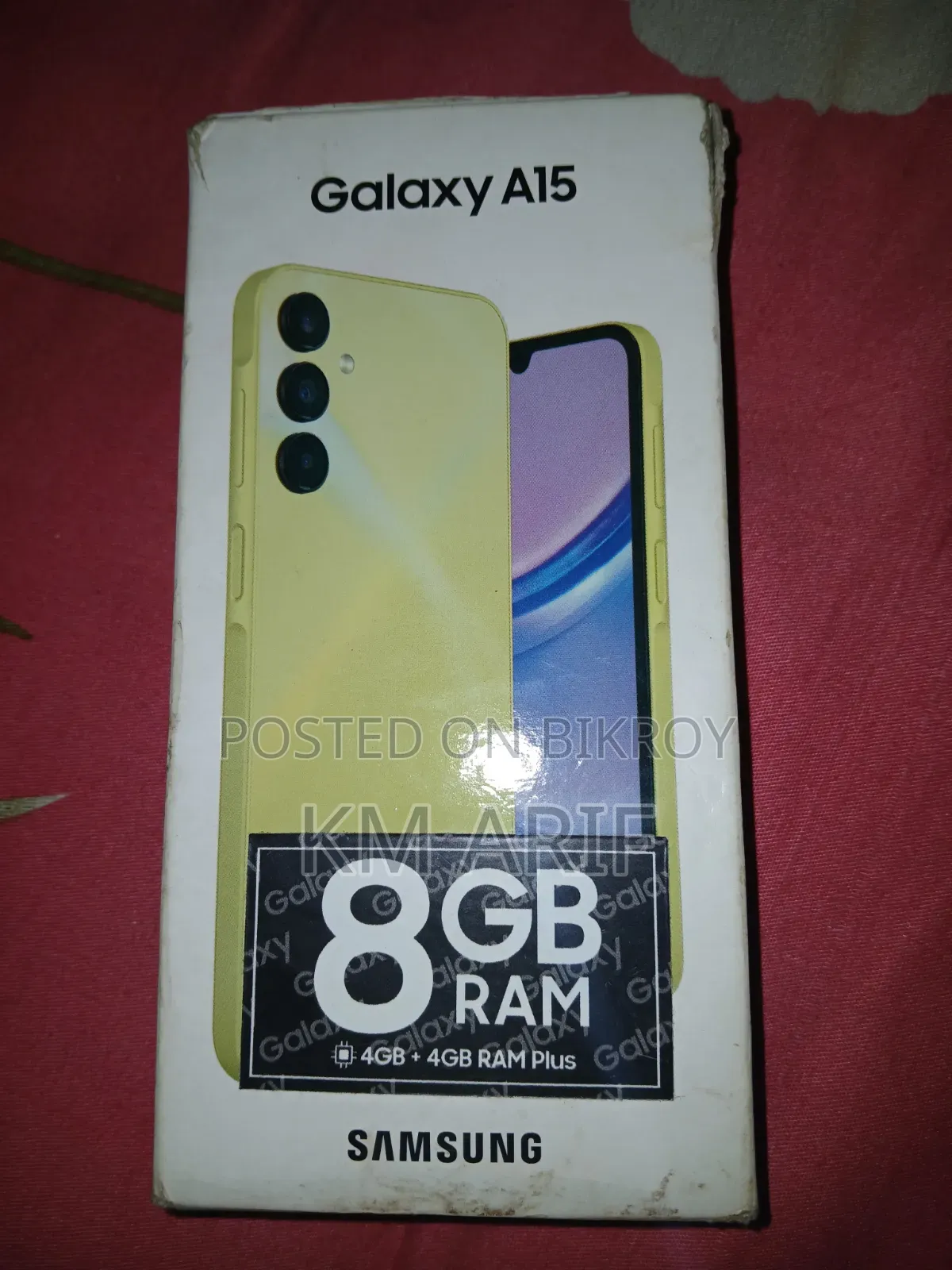 স্যামসাং গ্যালাক্সি এ১৫ ৫জি ১২৮ জিবি ইয়েলো