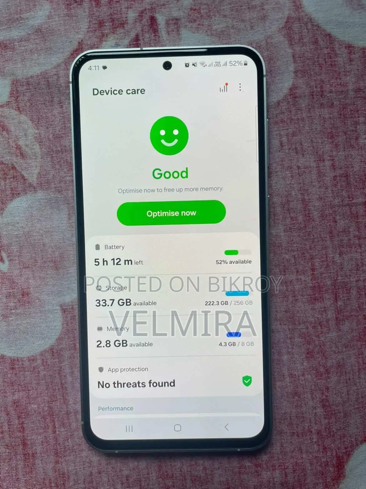 স্যামসাং গ্যালাক্সি এস২৩ এফই ২৫৬ জিবি পার্পল