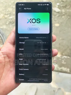 ইনফিনিক্স নোট ৫০ প্রো ২৫৬ জিবি ব্ল্যাক