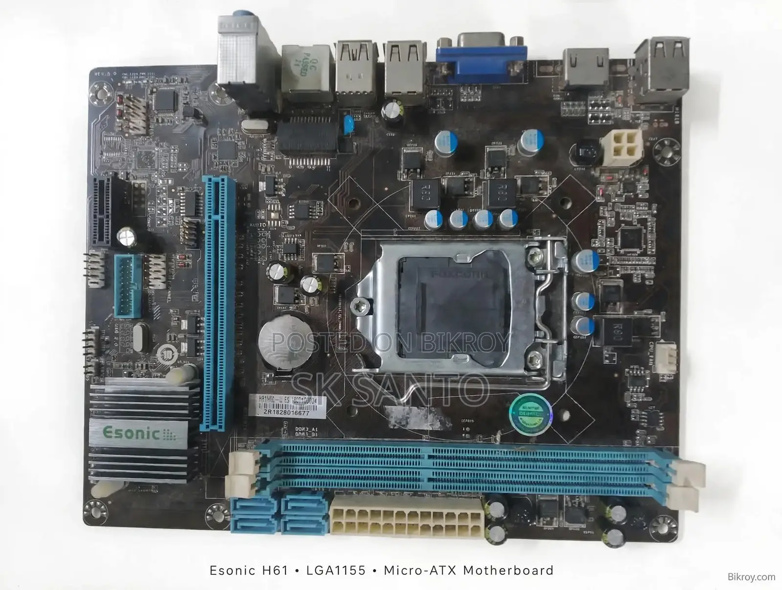 Esonic H61 Motherboard - LGA 1155 Full Fresh