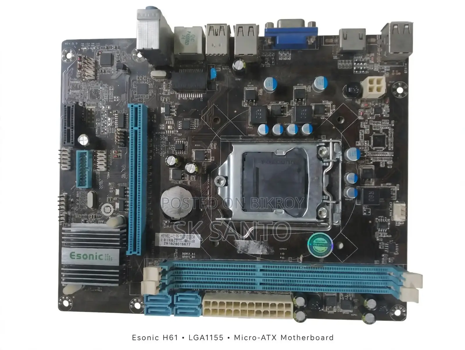 Esonic H61 Motherboard - LGA 1155 Full Fresh