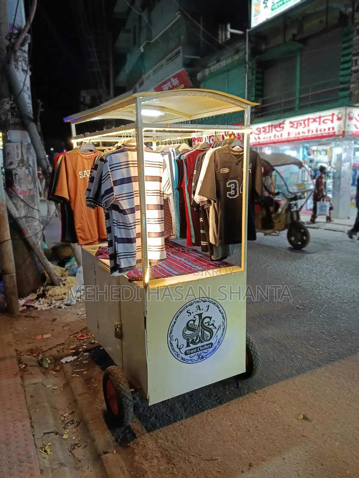 Sparkling fresh condition sales business display cart with lighting for sale.