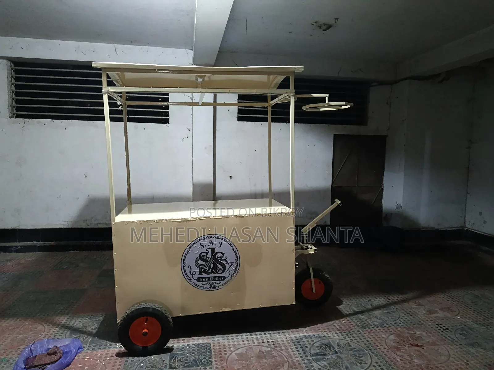 Sparkling fresh condition sales business display cart with lighting for sale.