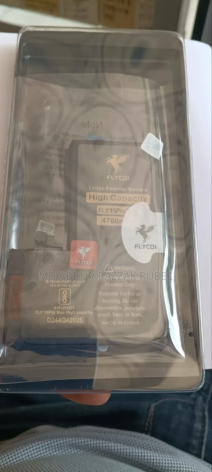 iPhone 15 Pro Max FLYCDI High Capacity Battery