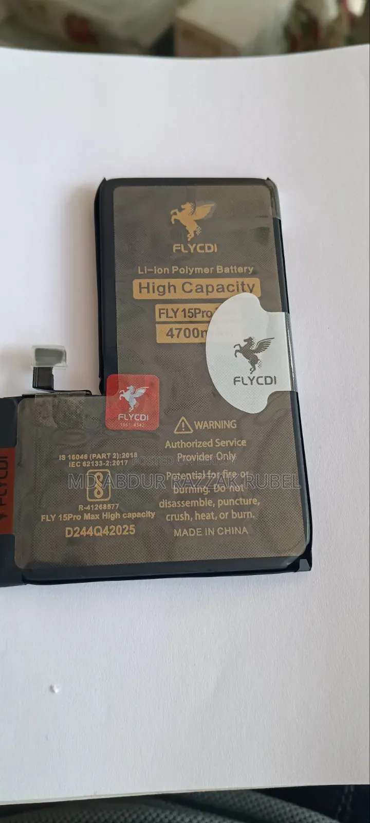 iPhone 15 Pro Max FLYCDI High Capacity Battery