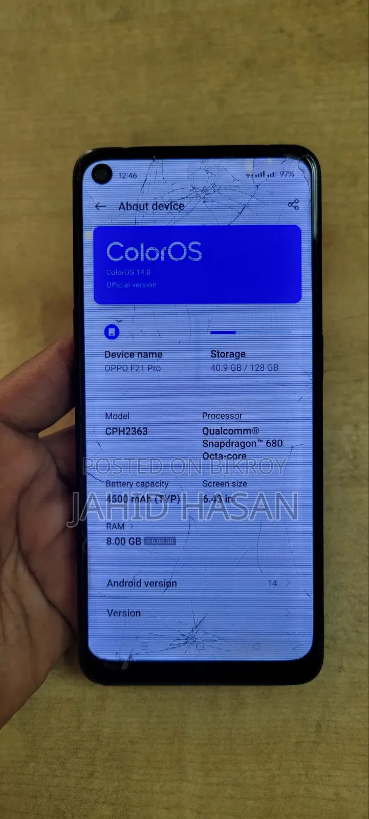 Oppo F21 Pro 128 GB Black