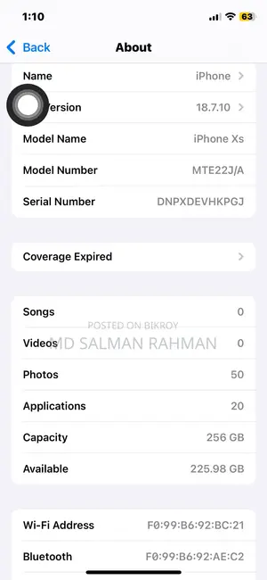 Apple iPhone XS 256 GB Gold
