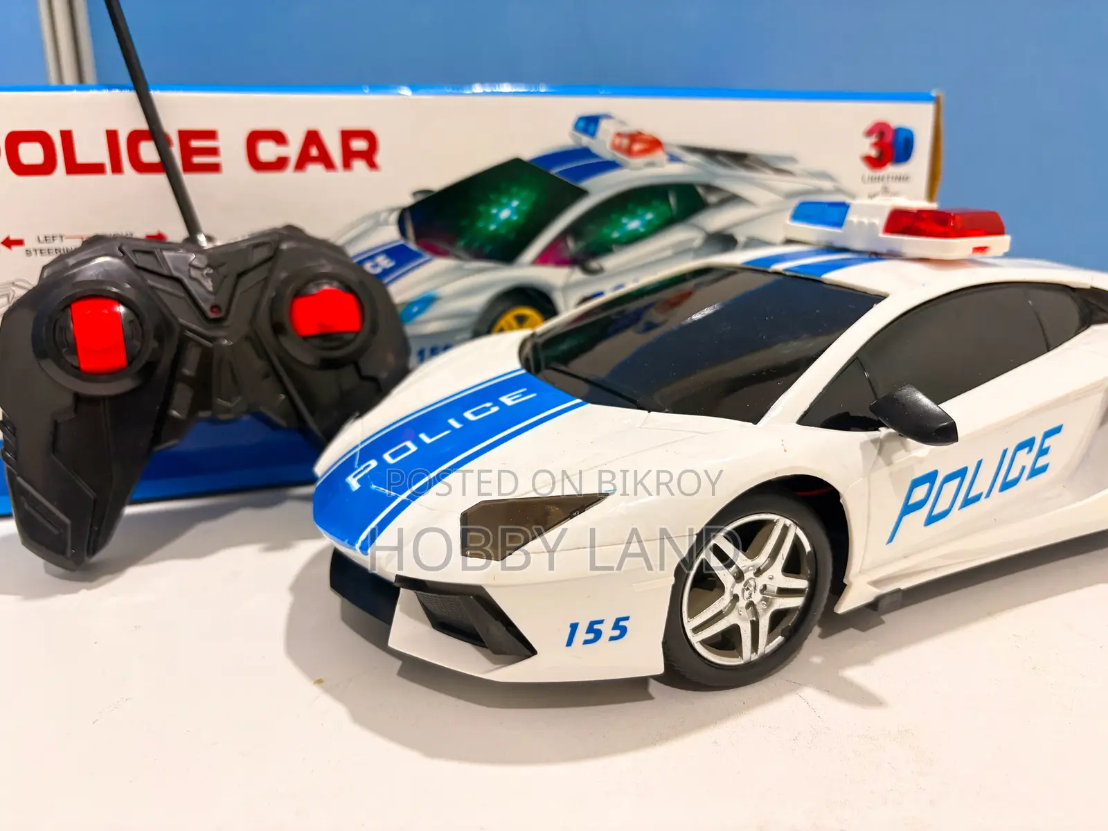3D Police Toy Car Remote Control Car With Lights & Music