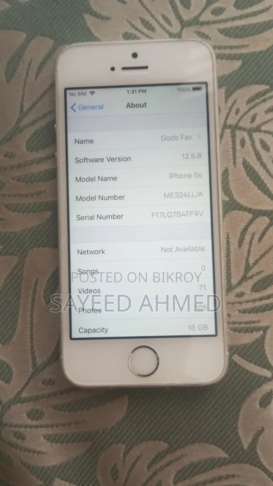 Apple iPhone 5s 16 GB Rose Gold