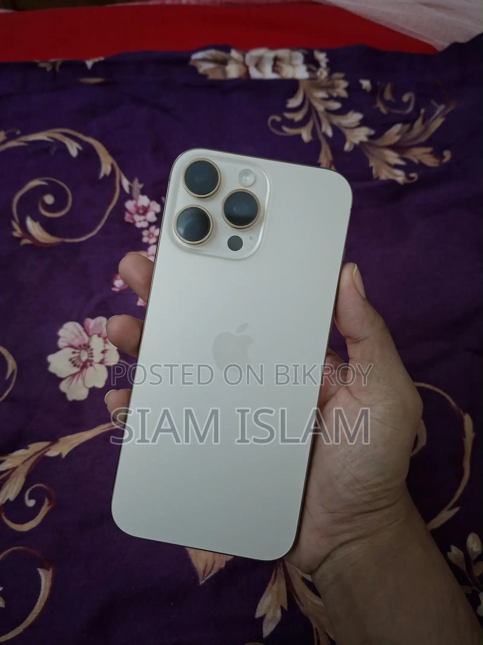 অ্যাপল আইফোন ১৬ প্রো ম্যাক্স ২৫৬ জিবি গোল্ড
