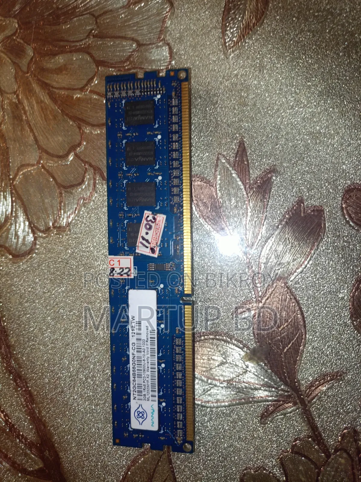 Nanya 2GB Desktop Ram Stick Ddr3 1333mhz Pc3-10600u