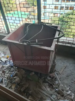 Construction winch lift, hopper and steel frame for sale