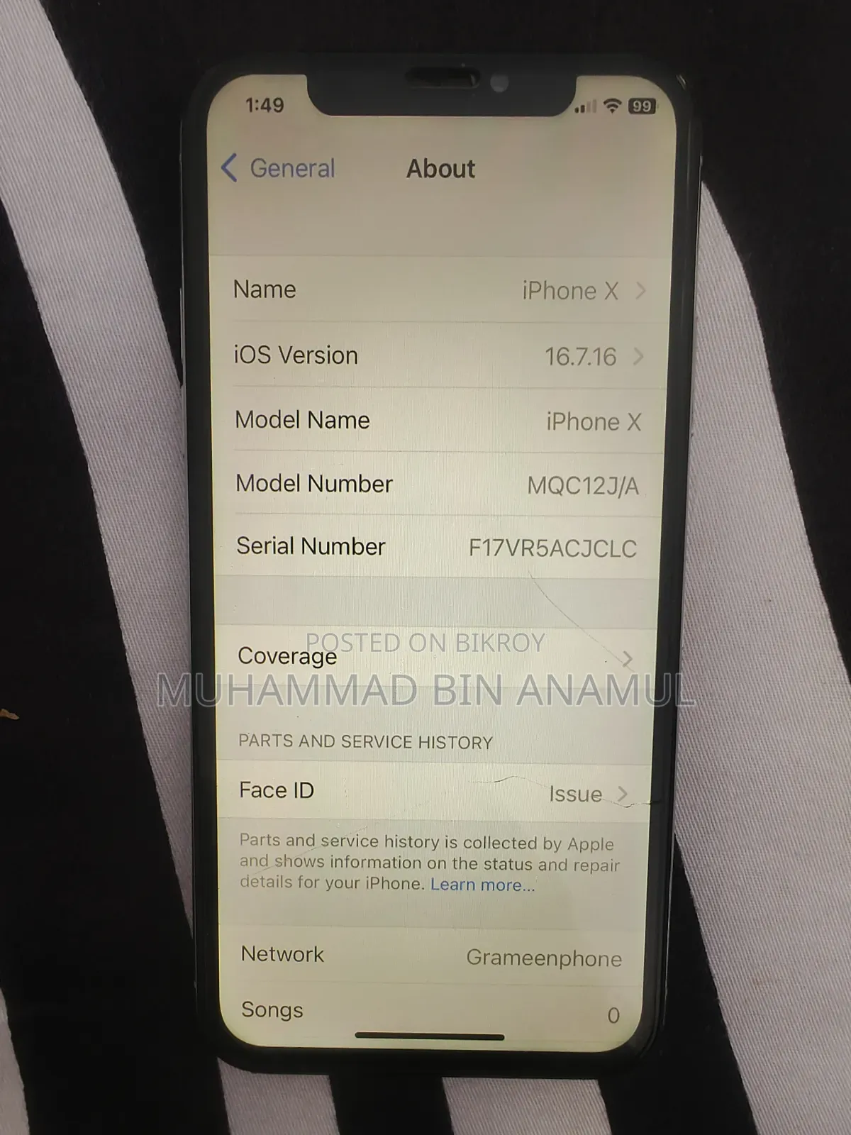 Apple iPhone X 256 GB White