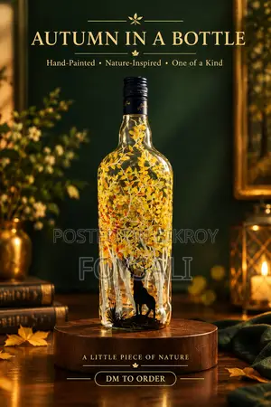 হাতে আঁকা আর্ট বোতল