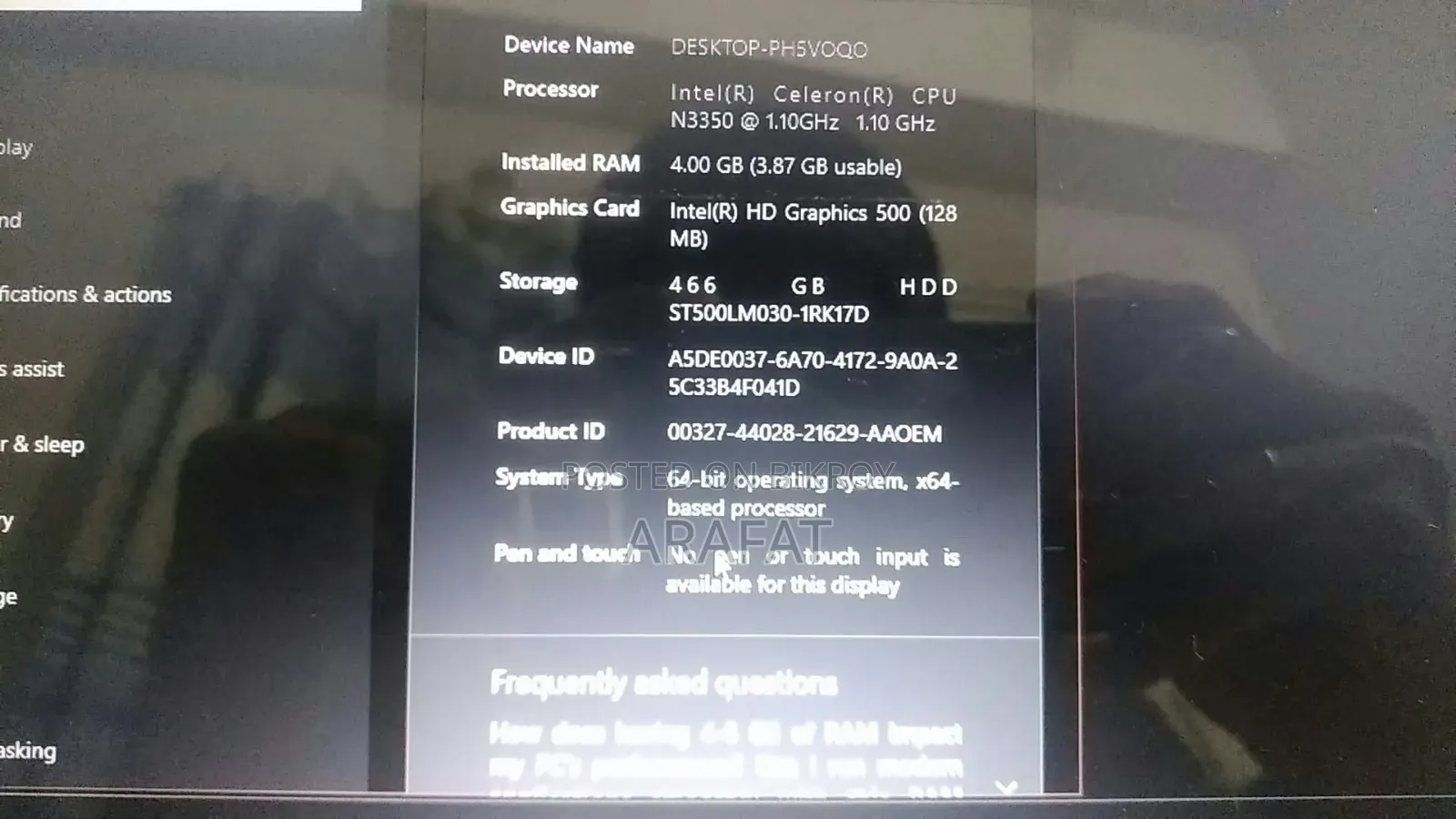 ল্যাপটপ আসুস ASUSPRO P2430UA ৪জিবি ইন্টেল সেলরন এইচডিডি ৫১২জিবি