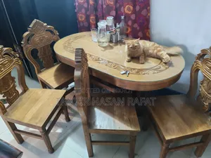 Dining Table of Jackfruit wood 4 Chairs of Teak wood