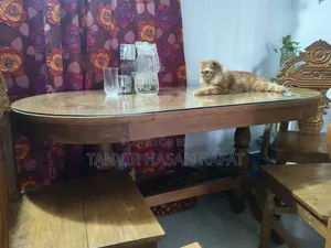 Dining Table of Jackfruit wood 4 Chairs of Teak wood