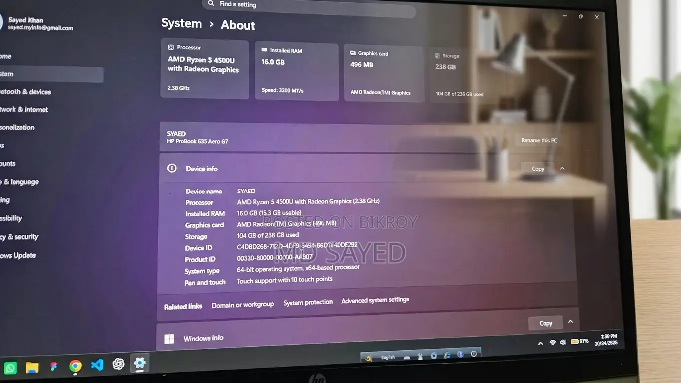 Laptop HP ProBook 645 8GB AMD Ryzen 5 SSD 256GB