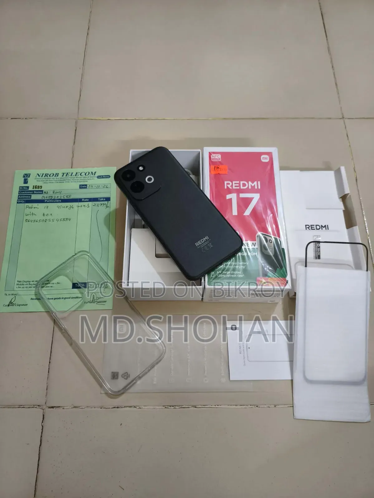 নতুন শাওমি রেডমি ১৭ ১২৮ জিবি ব্ল্যাক