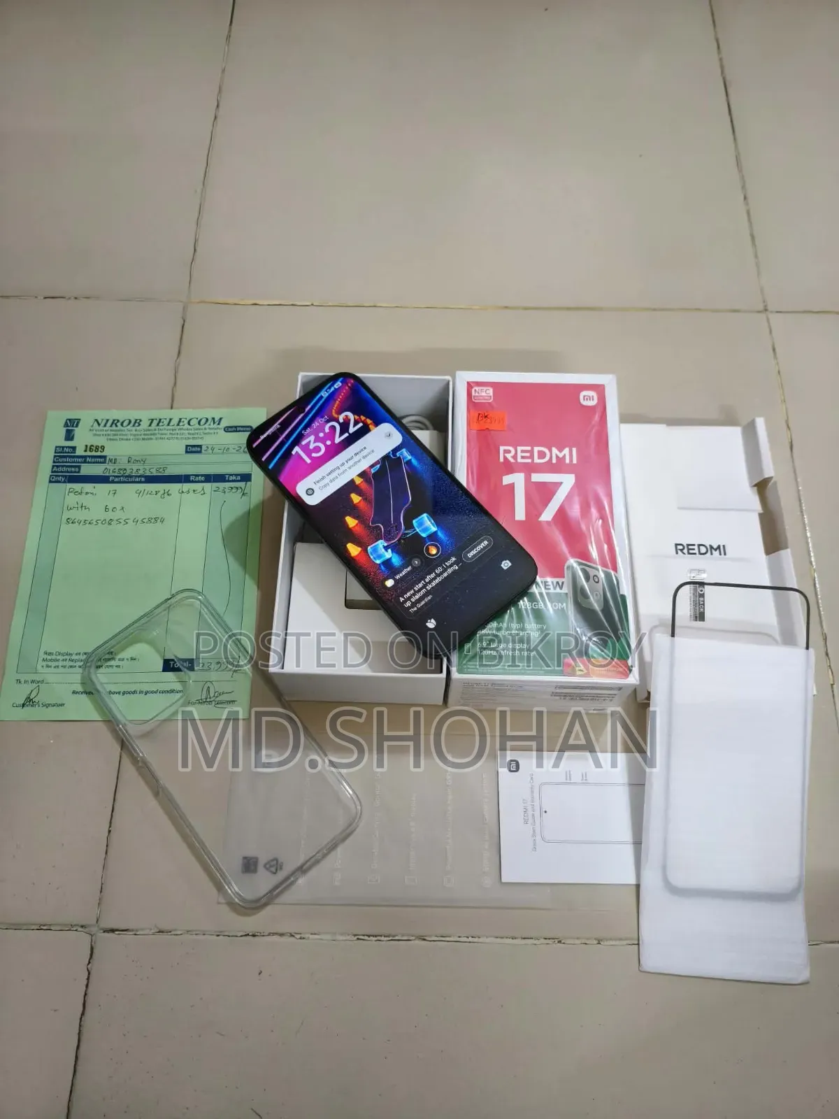 নতুন শাওমি রেডমি ১৭ ১২৮ জিবি ব্ল্যাক