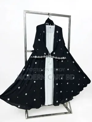 Star Koti Borka - Dubai Cherry - Embroidery Work - 2 Part