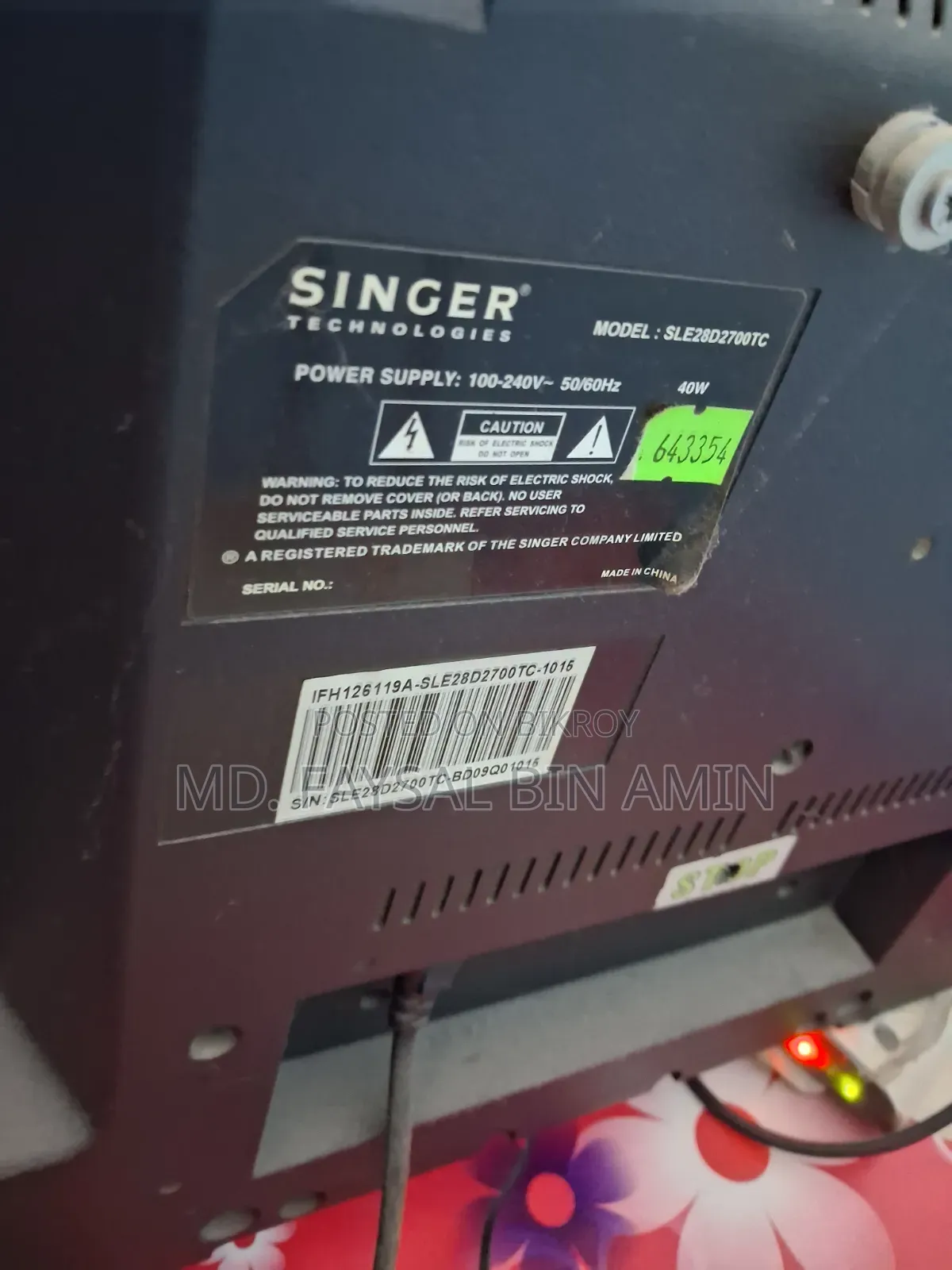 📺 Singer 28-Inch HDMI TV for Sale