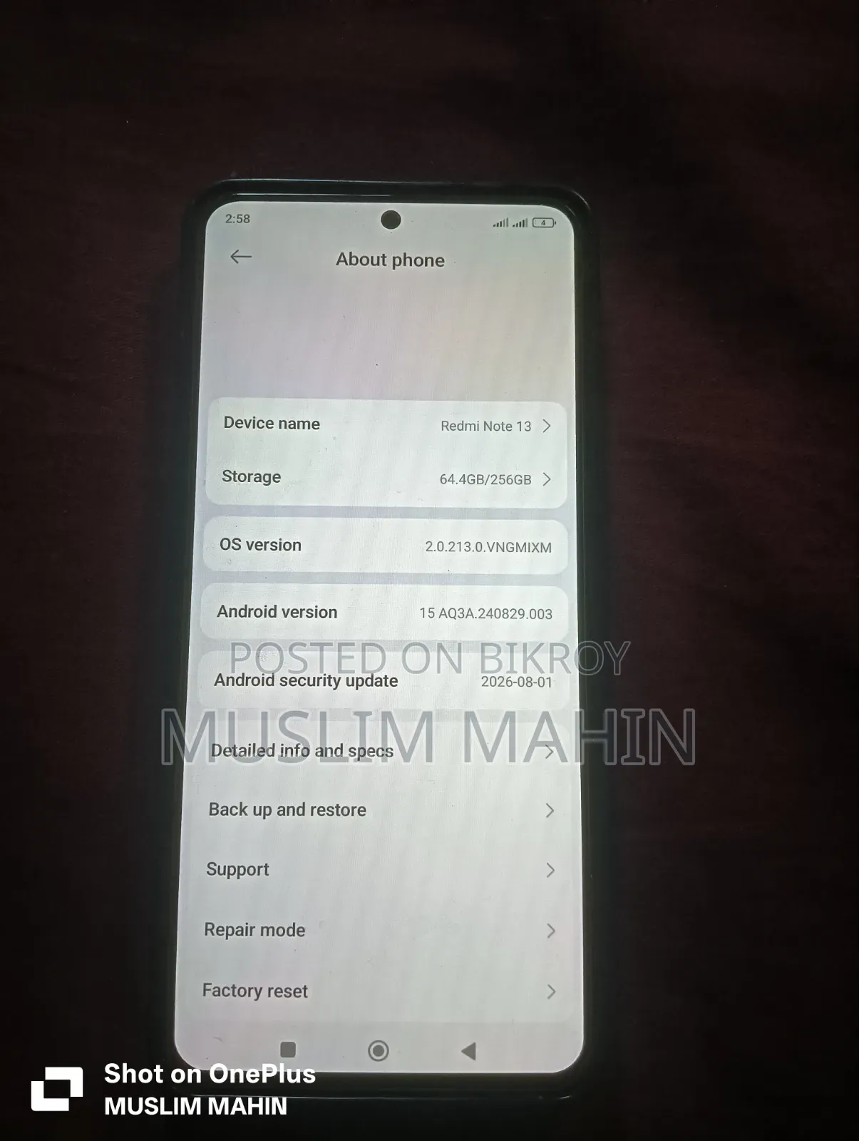 শাওমি রেডমি নোট ১৩ প্রো ৫জি ২৫৬ জিবি ব্ল্যাক