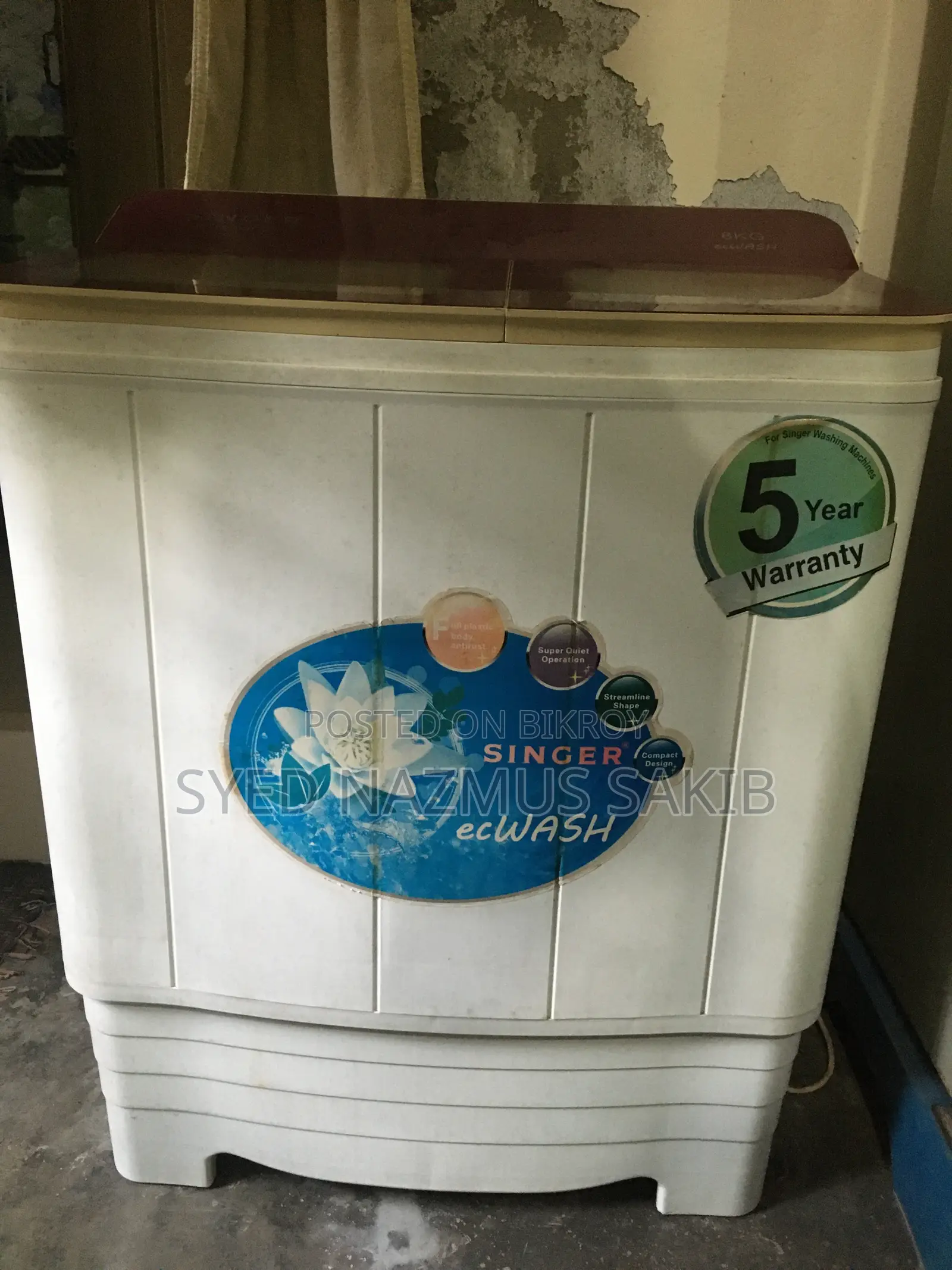 Singer Manual Washing Machine (8KG)