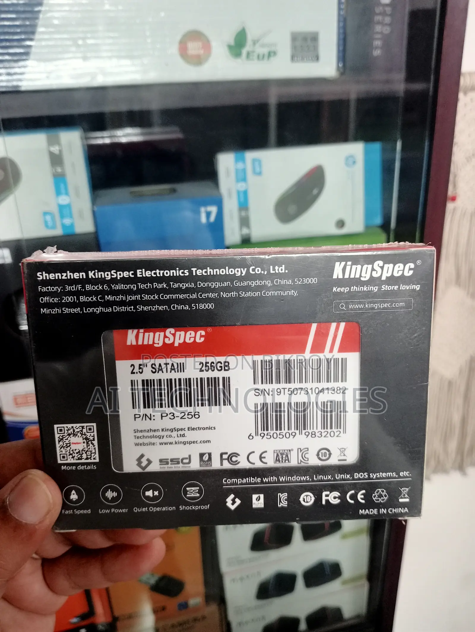 Kingspec P3 256GB Sata 2.5 Inch SSD