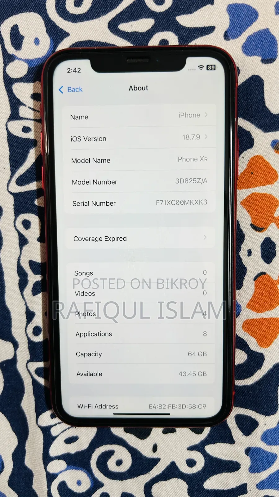 Apple iPhone XR 64 GB Red