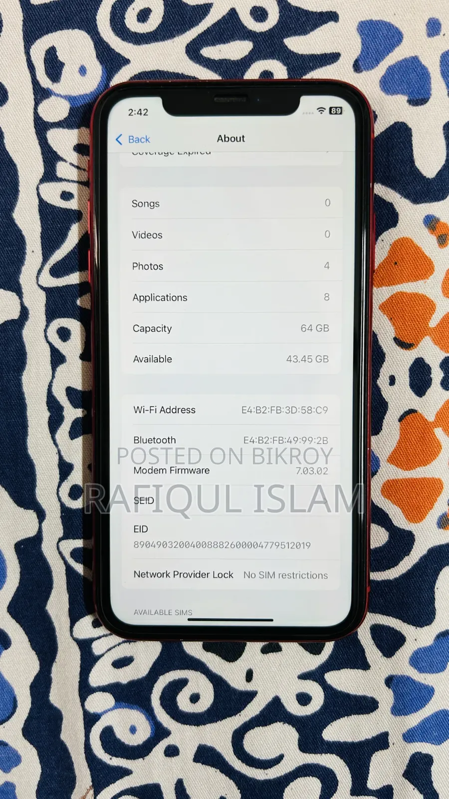 Apple iPhone XR 64 GB Red