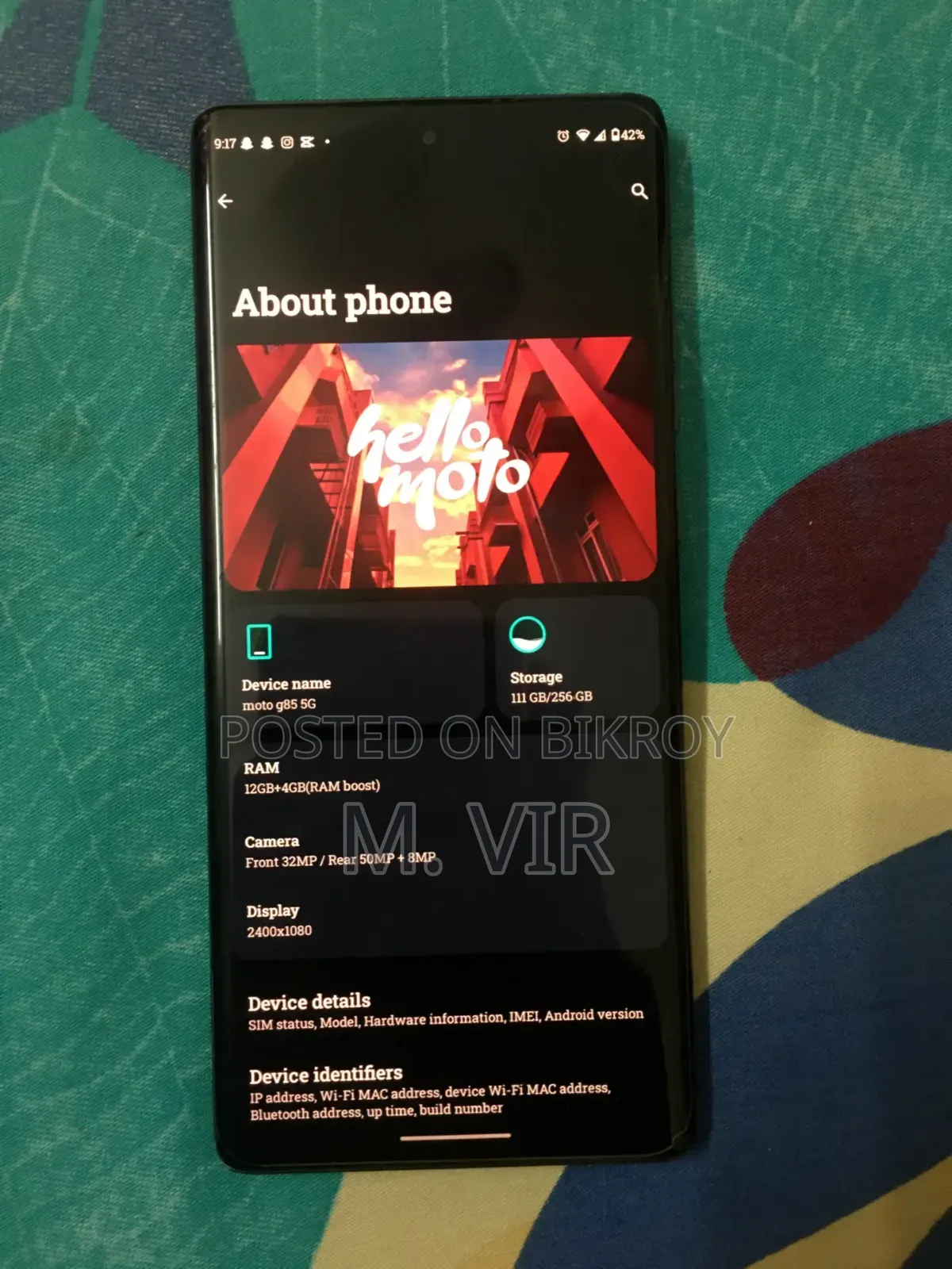 New Motorola Moto G85 256 GB Black